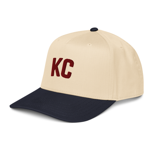 Kansas City KC Fall Hat – Natural & Navy Two Tone