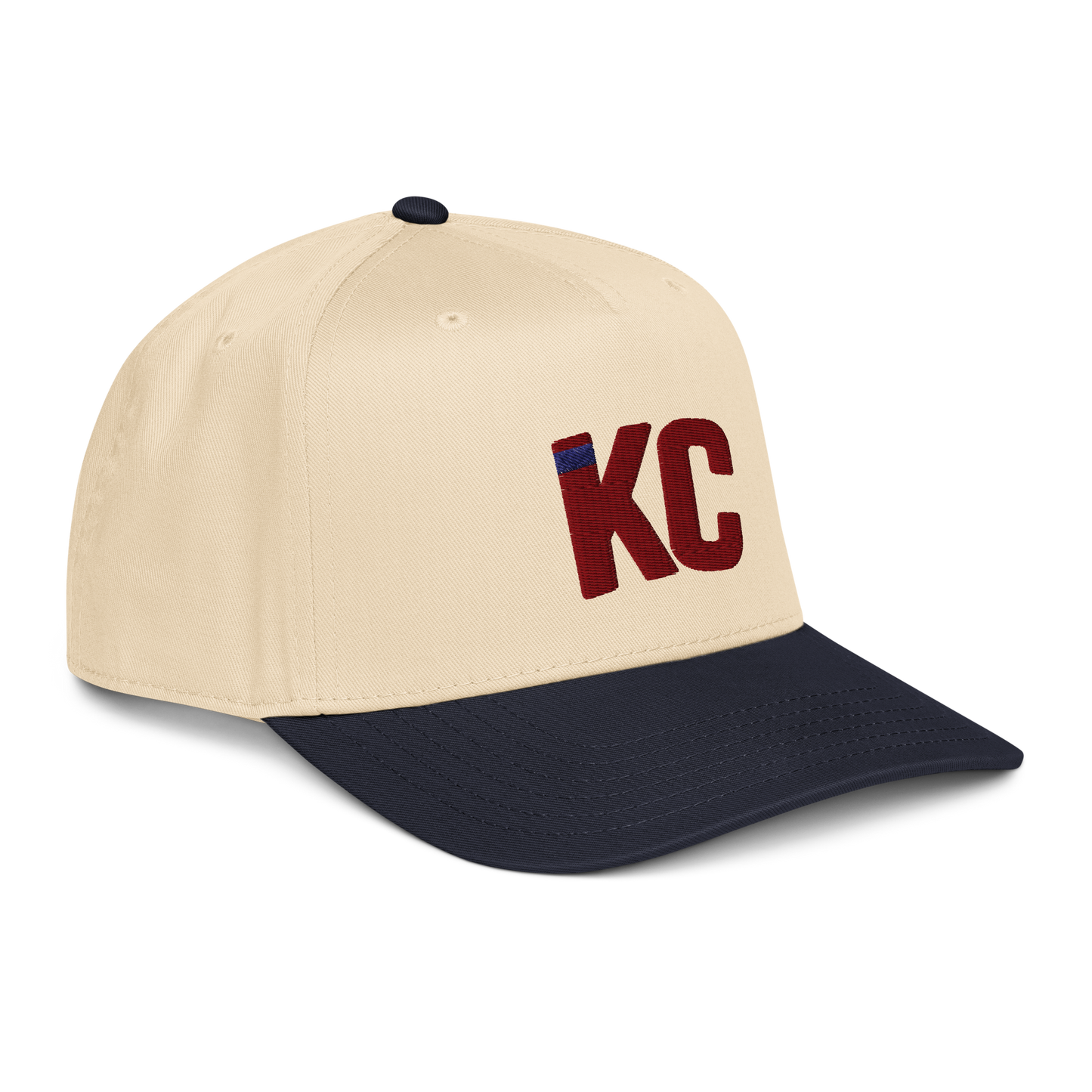 Kansas City KC Signature Hat – Natural & Navy Two Tone | Navy Accent