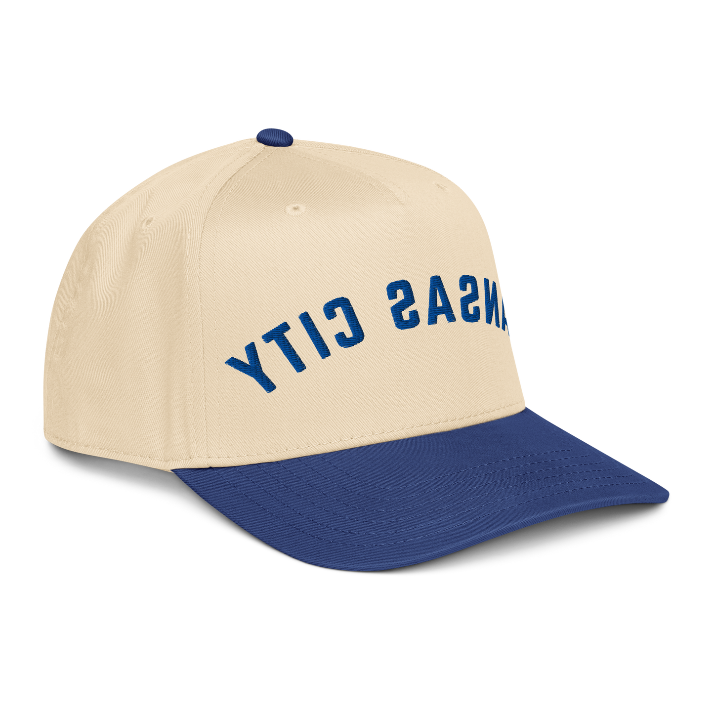 Kansas City Reverse Hat – Natural & Royal Blue Two Tone