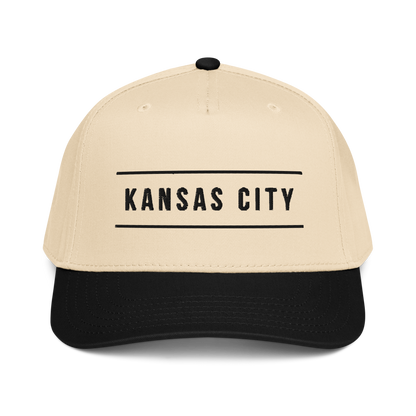Beige and black cap with 'Kansas City