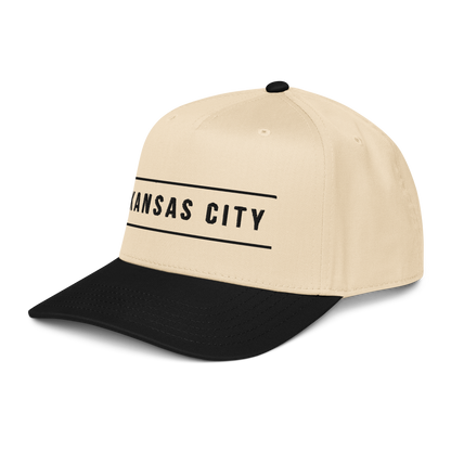 Beige and black cap with 'Kansas City'