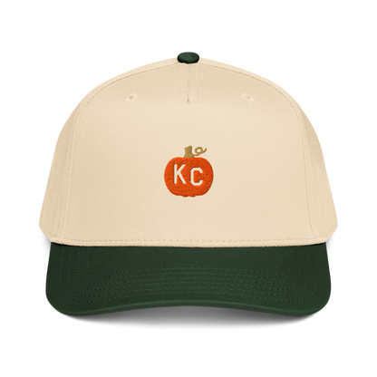Kansas City KC Pumpkin Hat – Natural & Forest Green Two Tone