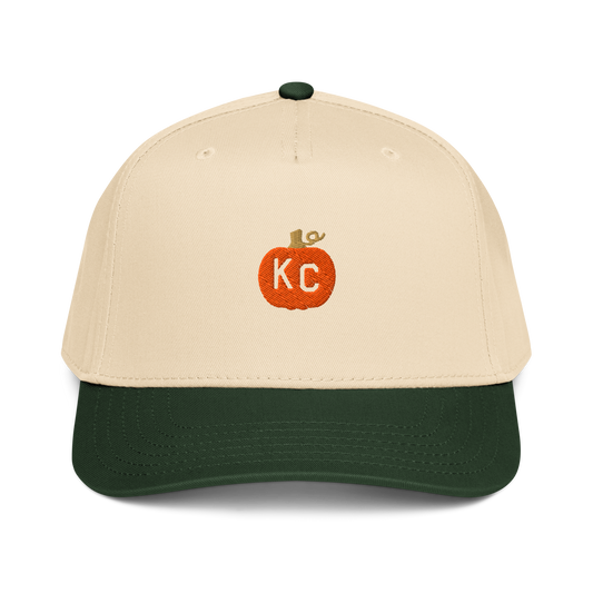 Kansas City KC Pumpkin Hat – Natural & Forest Green Two Tone