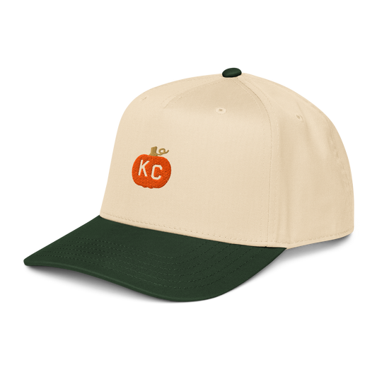 Kansas City KC Pumpkin Hat – Natural & Forest Green Two Tone