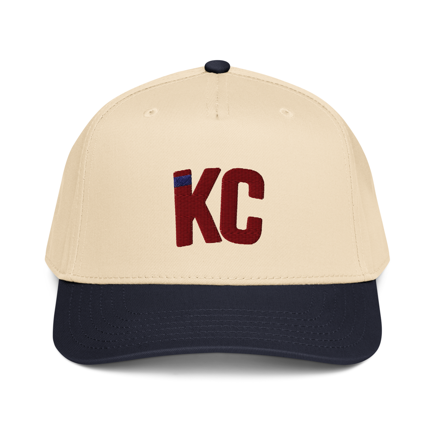 Kansas City KC Signature Hat – Natural & Navy Two Tone | Navy Accent