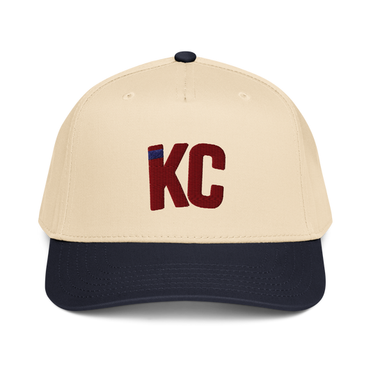 Kansas City KC Signature Hat – Natural & Navy Two Tone | Navy Accent
