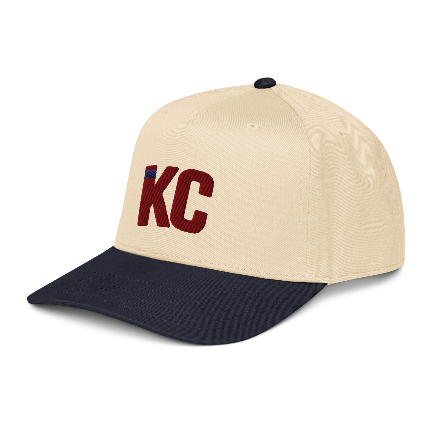 Kansas City KC Signature Hat – Natural & Navy Two Tone | Navy Accent