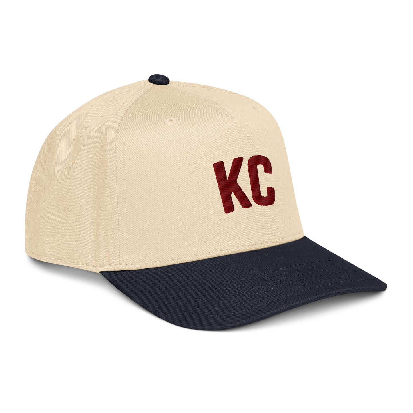 Kansas City KC Fall Hat – Natural & Navy Two Tone