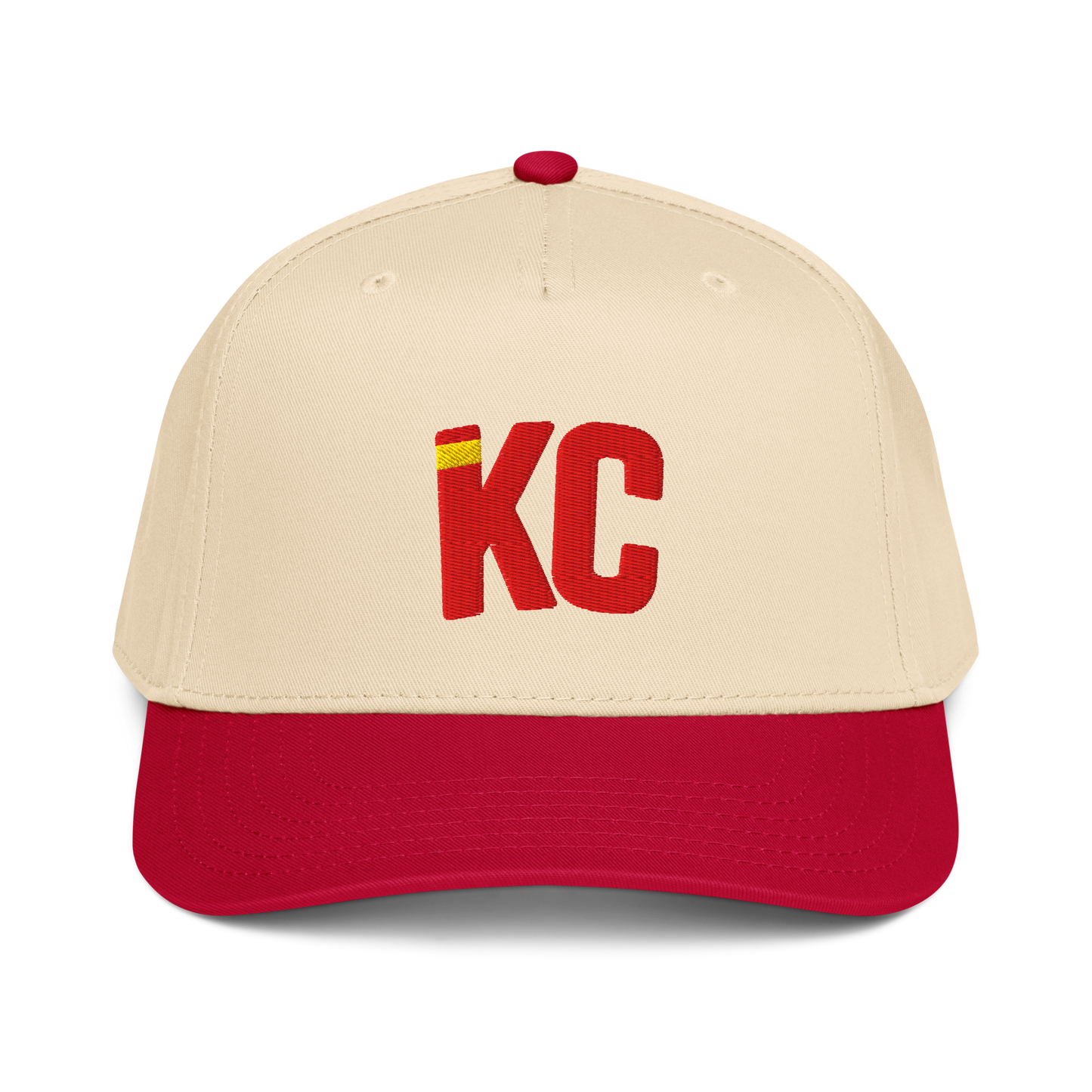 Kansas City KC Signature Hat – Natural & Red Two Tone | Gold Accent