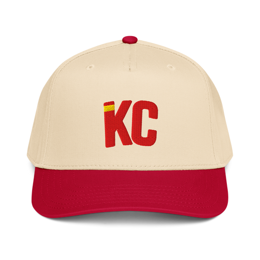 Kansas City KC Signature Hat – Natural & Red Two Tone | Gold Accent