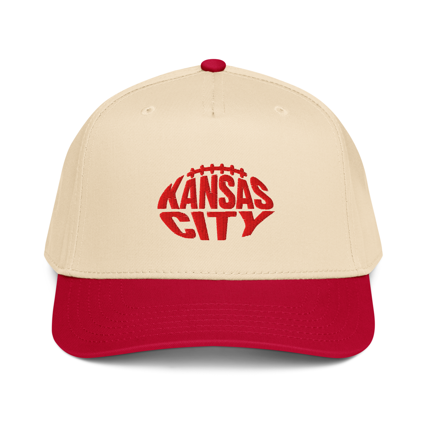 Kansas City Gridiron Hat | Natural/Red Two Tone