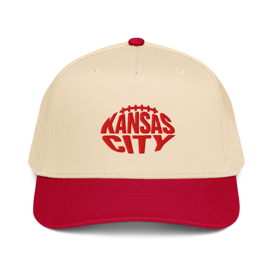 Kansas City Gridiron Hat | Natural/Red Two Tone