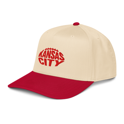 Kansas City Gridiron Hat | Natural/Red Two Tone