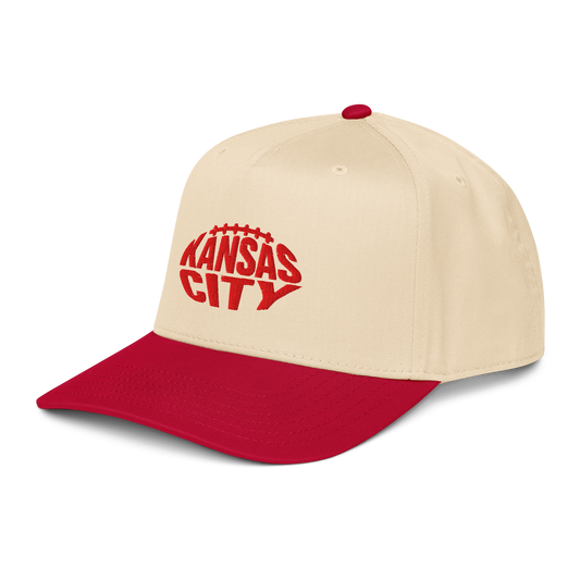 Kansas City Gridiron Hat | Natural/Red Two Tone