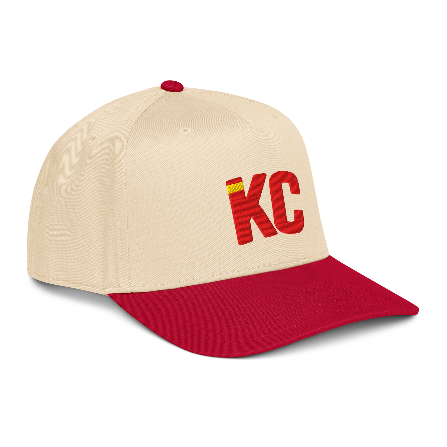 Kansas City KC Signature Hat – Natural & Red Two Tone | Gold Accent