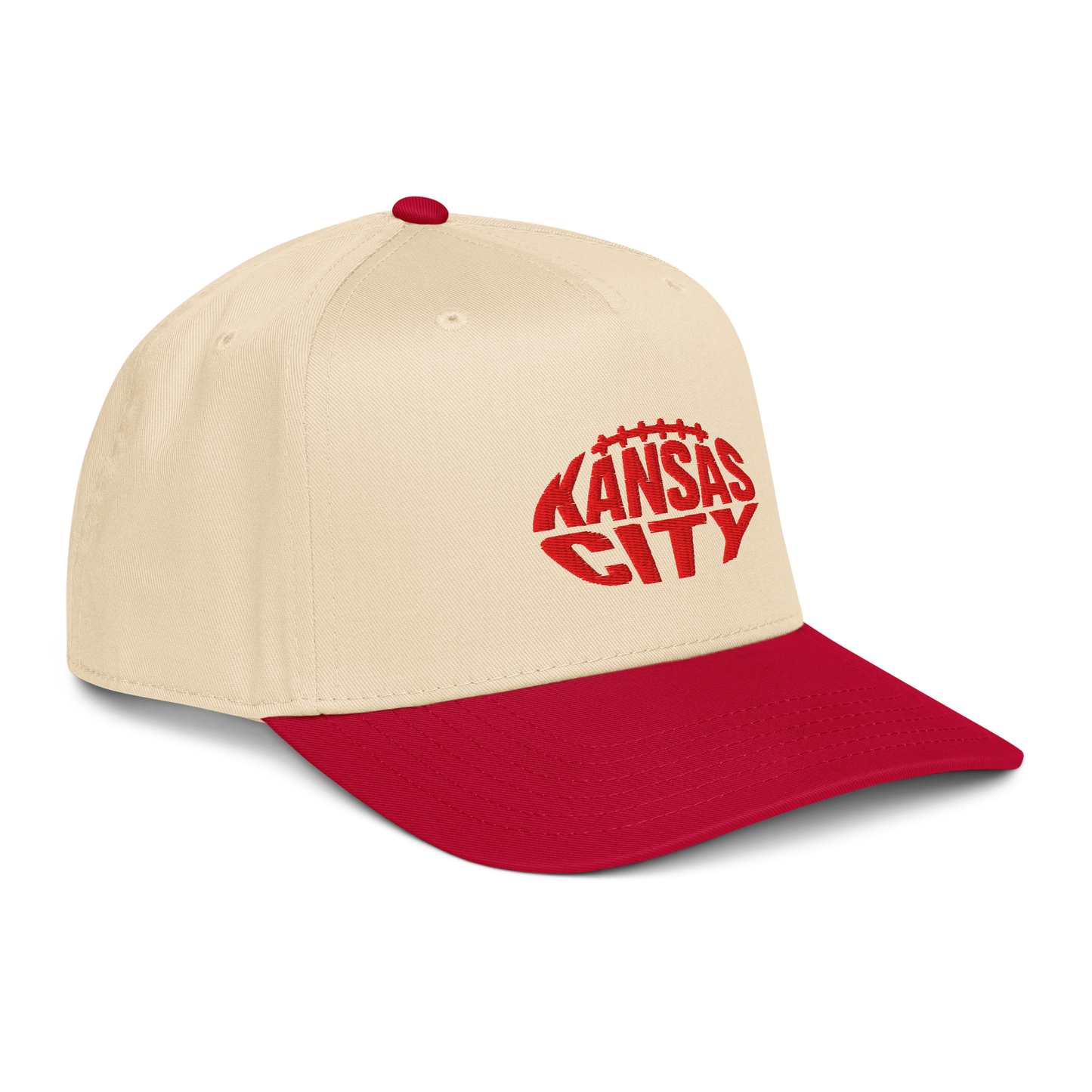 Kansas City Gridiron Hat | Natural/Red Two Tone