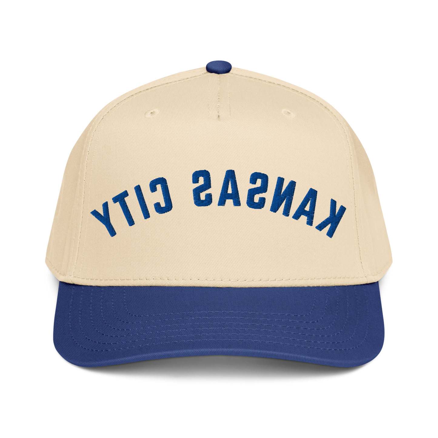 Kansas City Reverse Hat – Natural & Royal Blue Two Tone