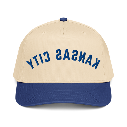 Kansas City Reverse Hat – Natural & Royal Blue Two Tone