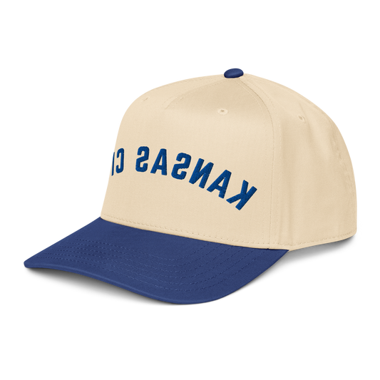 Kansas City Reverse Hat – Natural & Royal Blue Two Tone