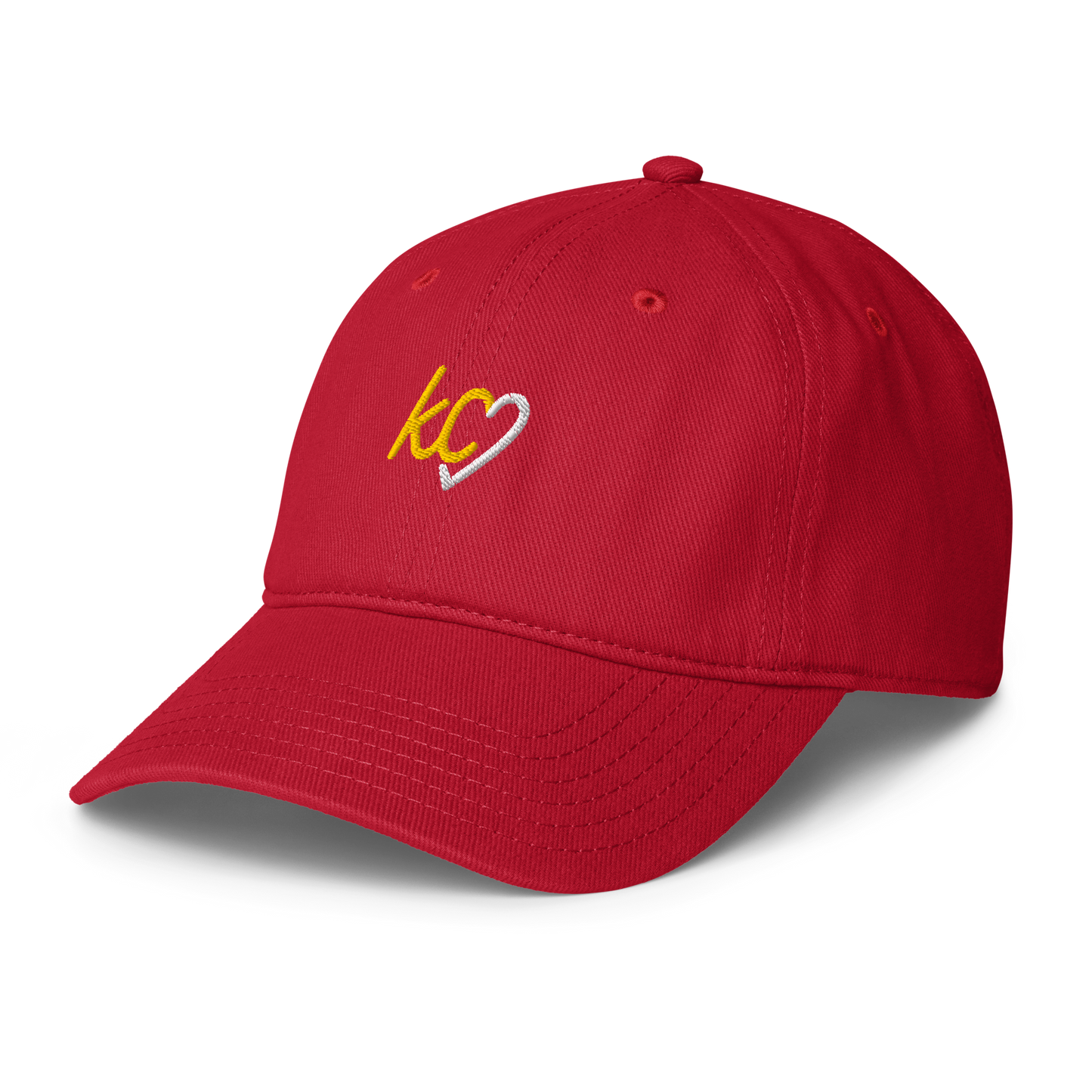 Kansas City KC Script Heart Dad Hat