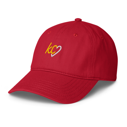 Kansas City KC Script Heart Dad Hat