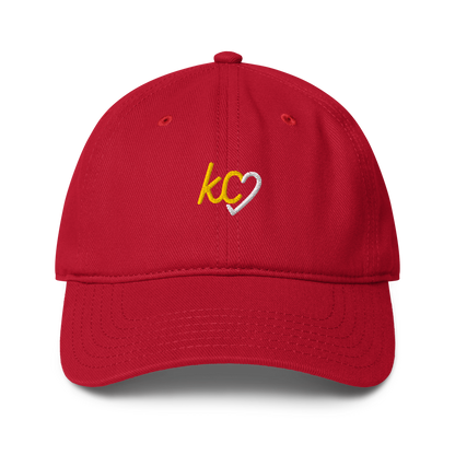 Kansas City KC Script Heart Dad Hat